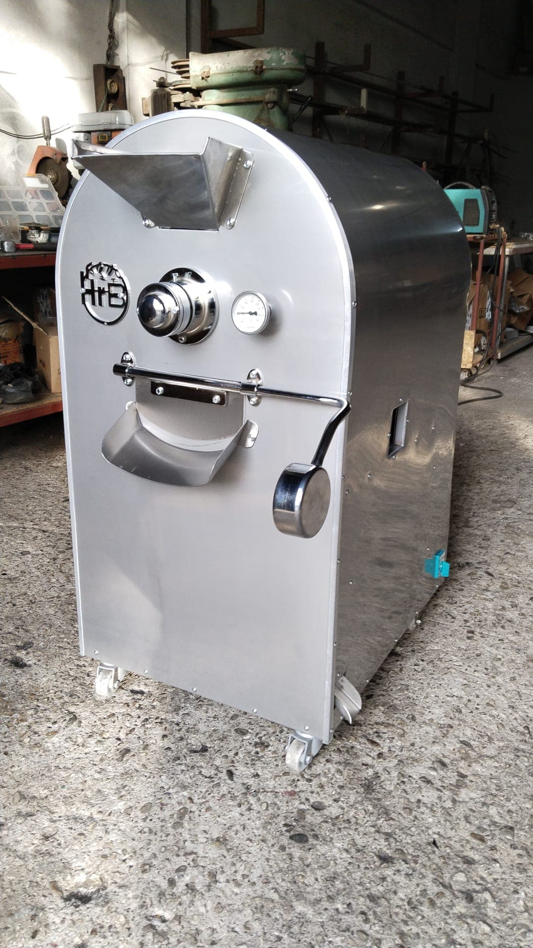 HRB Makina atölyesi — HrB 50 leblebi kavurma fırını (krom gövde)